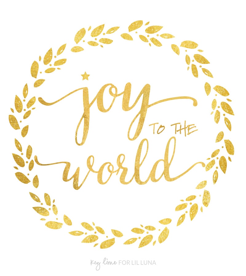 FREE Joy to the World Printable - download at { lilluna.com } Use as beautiful decor in your home or give as a gift!!