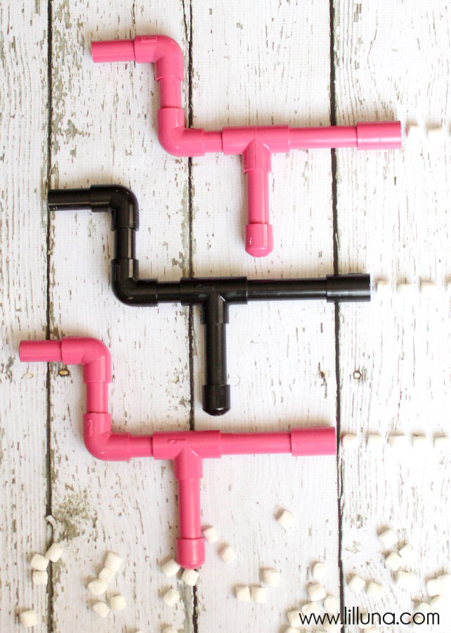 DIY Marshmallow Guns tutorial - the kids LOVE these! { lilluna.com } It's amazing how much fun some pvc & paint can be!!