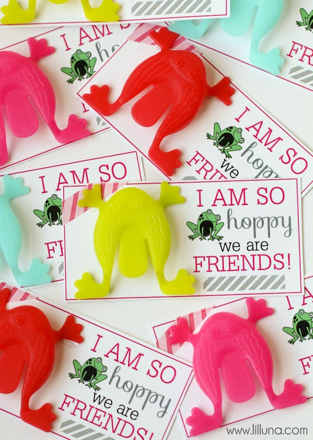 So HOPPY we are Friends Valentines. Cute and Easy! Download on { lilluna.com }