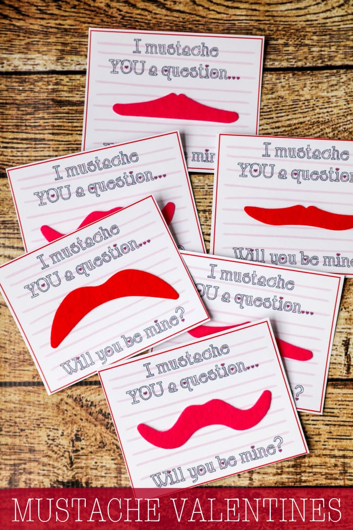 MUSTACHE & LIP PUTTY Valentines - free tags to go with these non-candy Valentines ideas that are cute, quick and cheap!