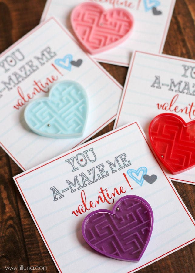 You A-MAZE Me Valentines - free prints on { lilluna.com } A cute and simple Valentine that kids will love.