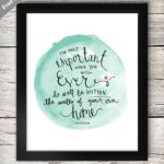 The Most Important Work You will ever do will be within the walls of your own home - LOVE this quote! Free print on { lilluna.com } This makes great decor or as a gift!!