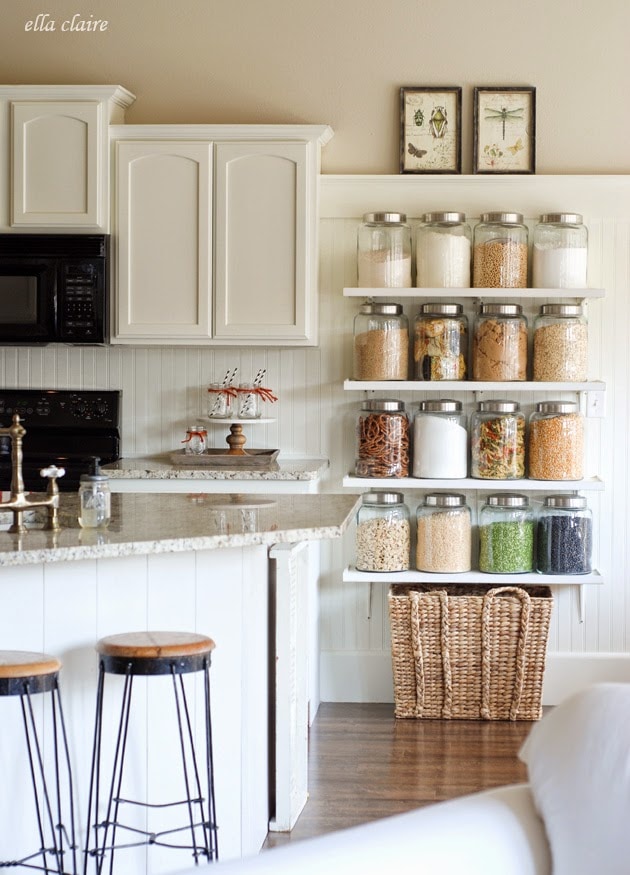 DIY Kitchen Shelves