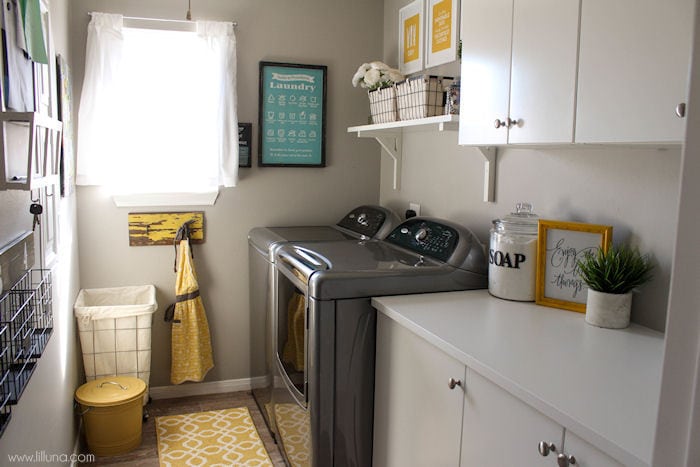 Beautiful Laundry Room Makeover on { lilluna.com }