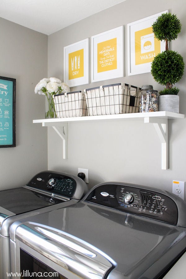 Beautiful Laundry Room Makeover on { lilluna.com }