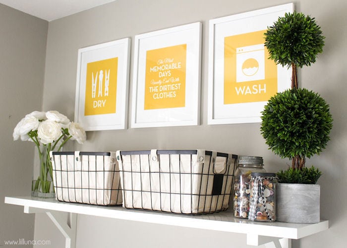 Beautiful Laundry Room Makeover on { lilluna.com }