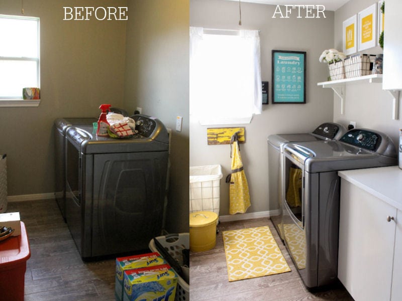 Laundry Room Makeover - Before and After