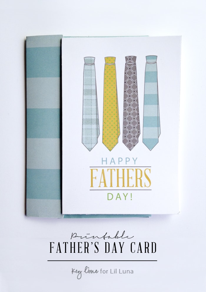 FREE Father's Day Card - go to { lilluna.com } for the printable. Super easy to download, print, fold, & cut!
