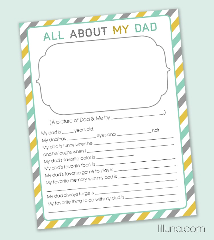 Free Father’s Day Questionnaire Let's DIY It All With Kritsyn Merkley