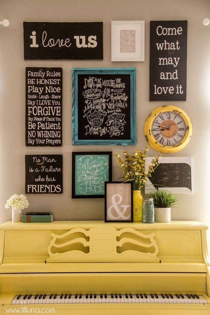 Beautiful Quotes and Sayings gallery wall! { lilluna.com }