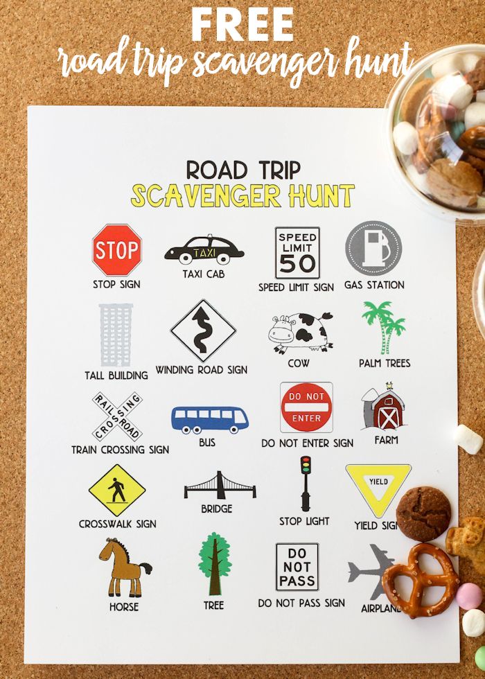 Road Trip Scavenger Hunt - Free printable on { lilluna.com } This will keep the kids busy during those long road trips!!
