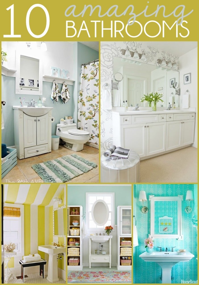 10 Amazing Bathrooms on { lilluna.com } Beautiful ideas to help inspire your own bathroom decor!