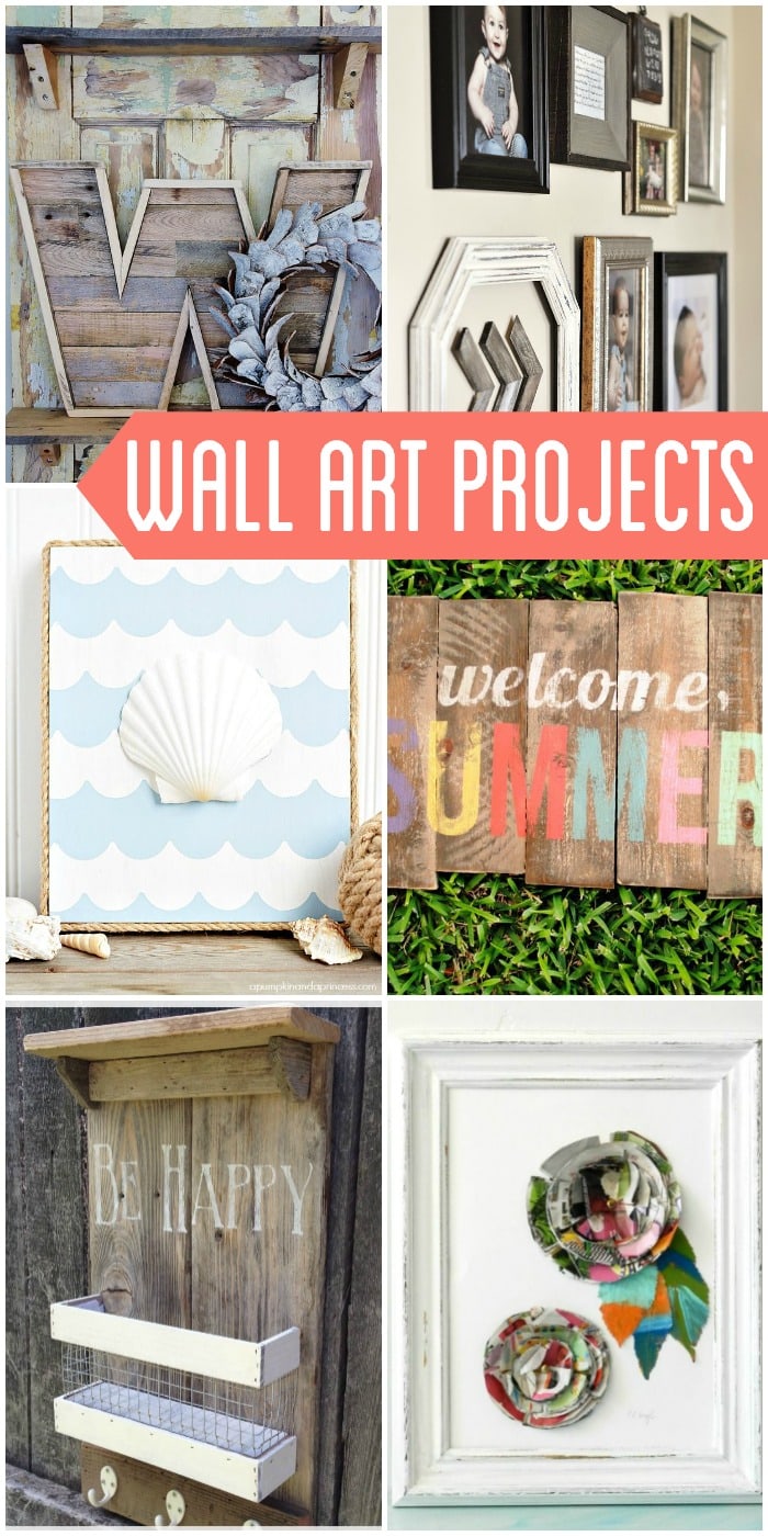 A roundup of DIY wall art projects that will definitely inspire you for your own wall art!! on { lilluna.com }