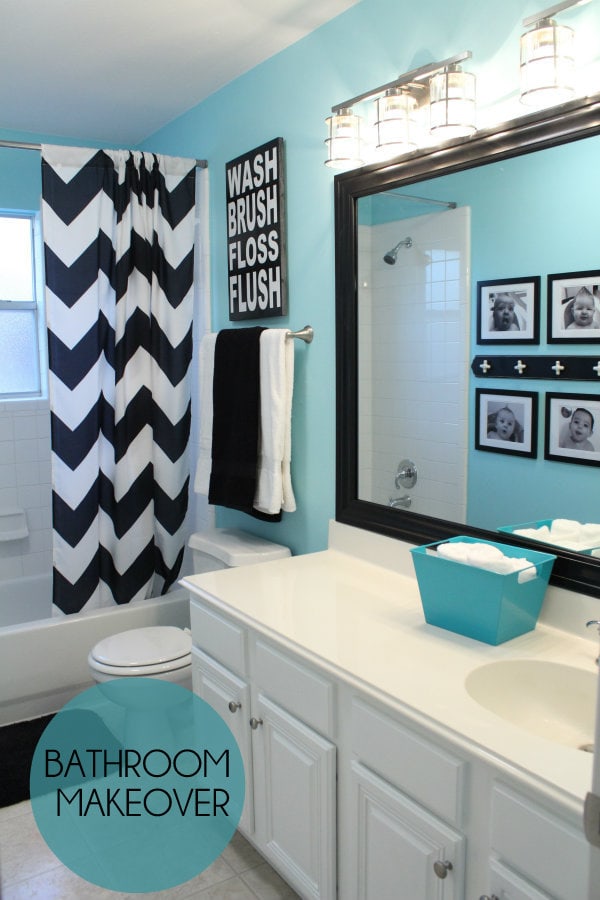 Bathroom Makeover on { lilluna.com } Great ideas & tips to help inspire your own remodel!