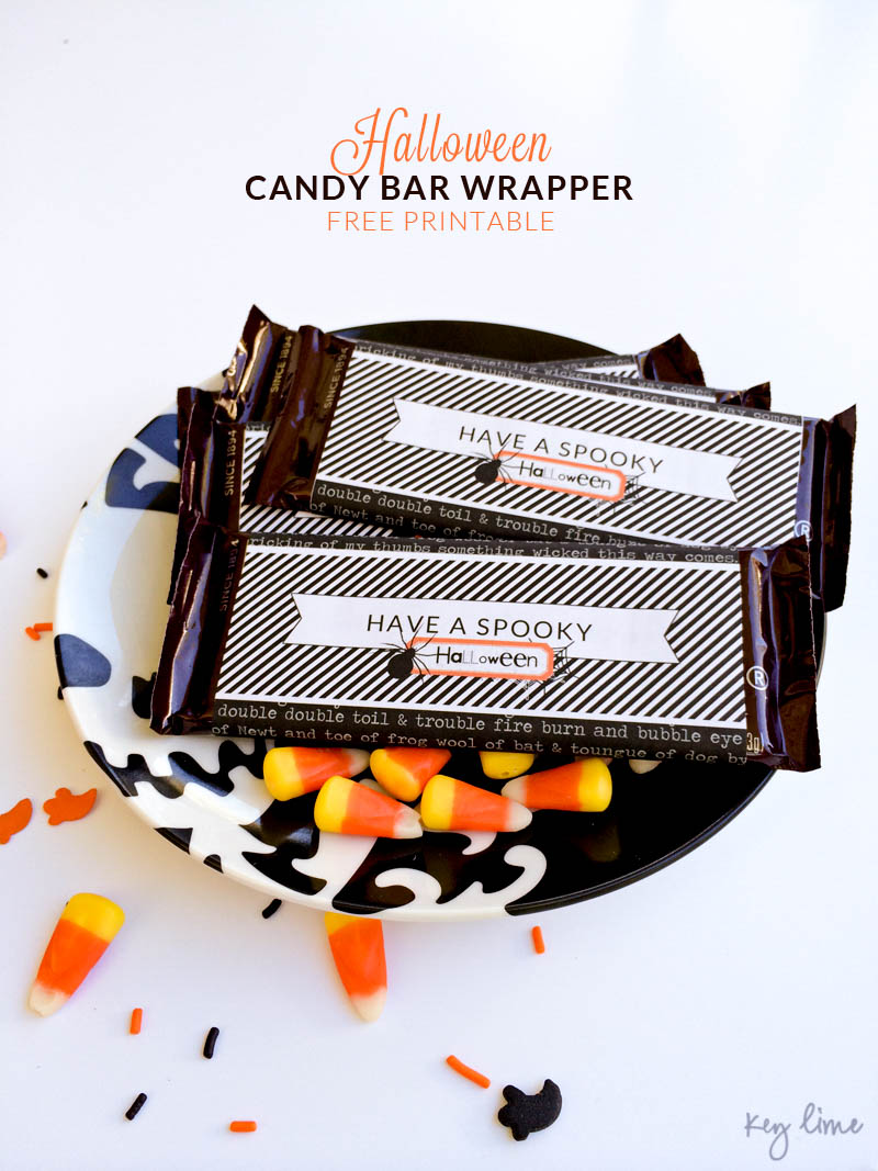 FREE Halloween Candy Bar Wrappers on { lilluna.com } A fun print to add to any Halloween treat!