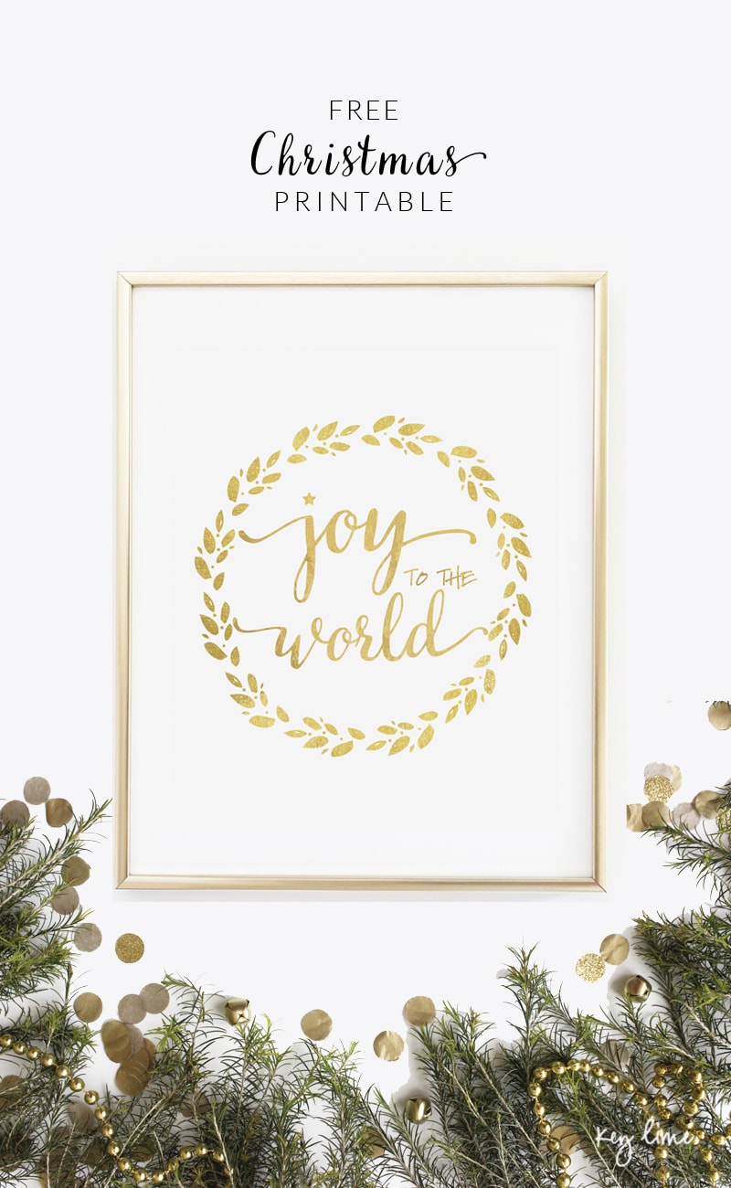 FREE Joy to the World Printable - download at { lilluna.com } Use as beautiful decor in your home or give as a gift!!