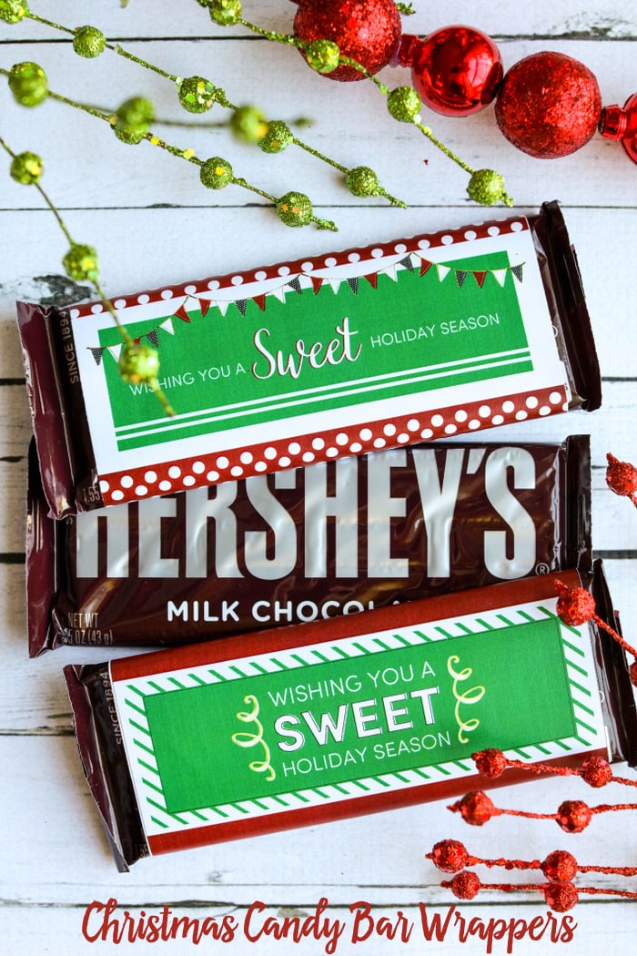 FREE Christmas Candy Bar Wrappers - cute and simple gifts for friends, neighbors and more!