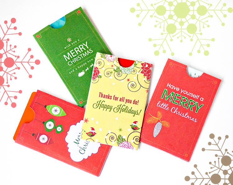 Free Printable Holiday Gift Card Holders – Let's DIY It All – With Kritsyn Merkley