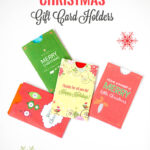 Free Holiday Gift Card Holder Printables - download, print and use for giving gifts cards this holiday season.