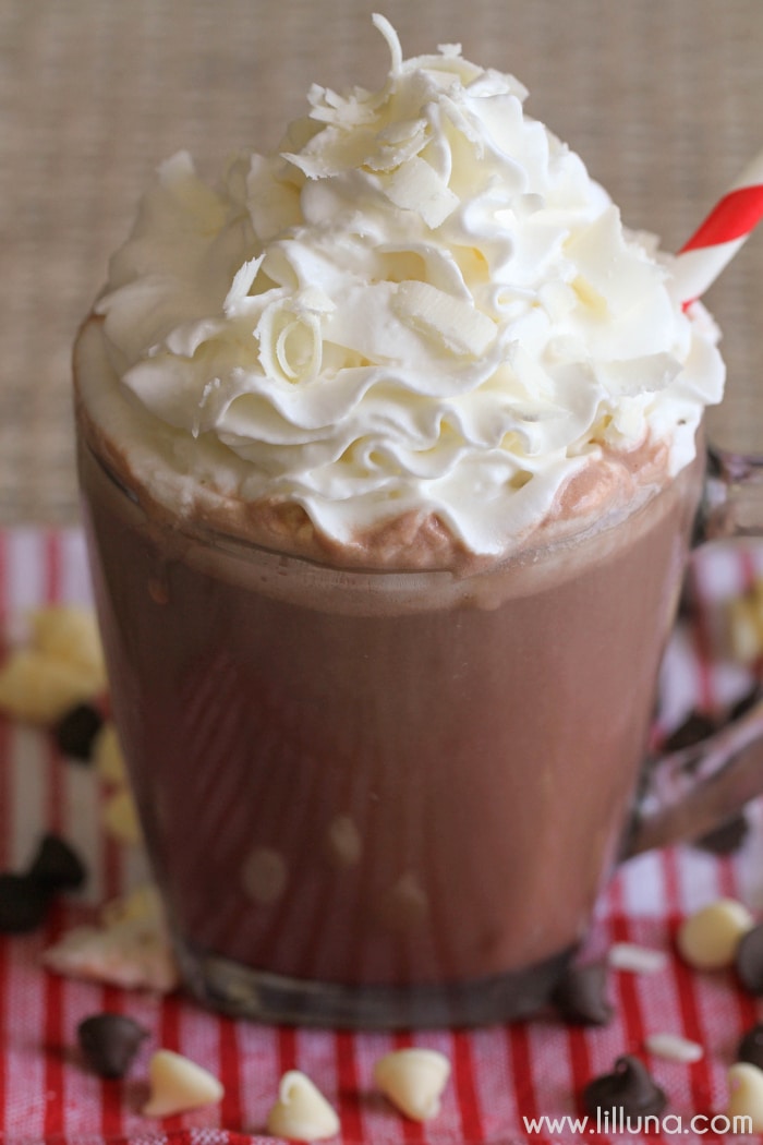 hot chocolate with whipped cream
