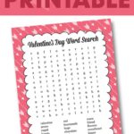FREE Valentine's Word Search Printable - perfect for class parties or at home with the kids!