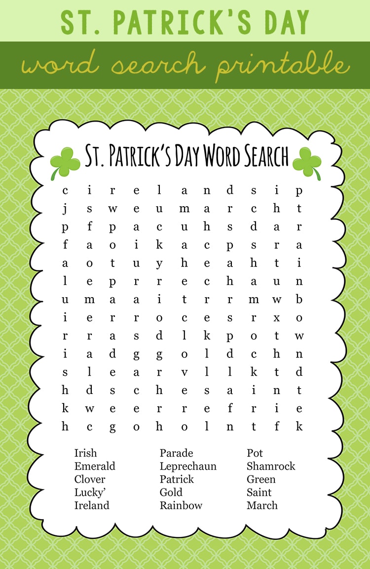 free st patrick s day word search let s diy it all with kritsyn merkley