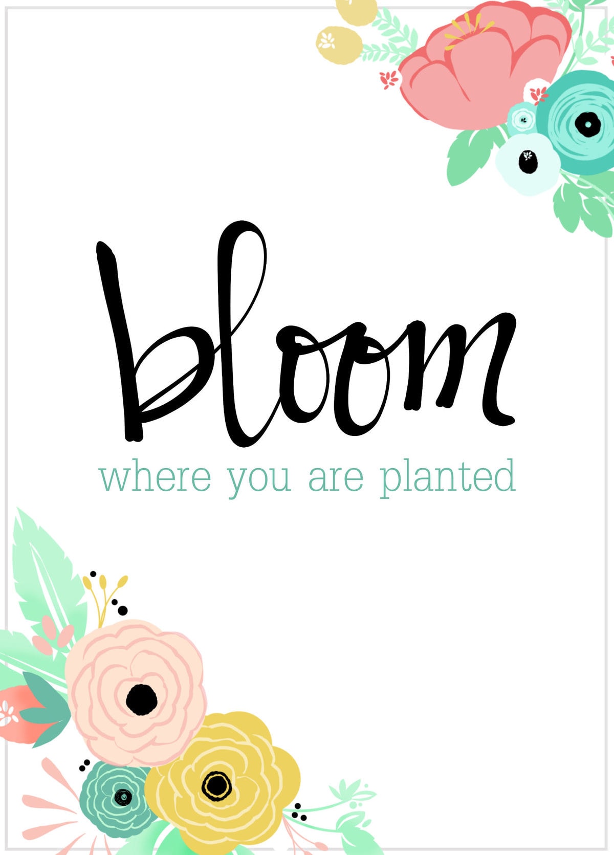 BHG Rustic Charm Home Decor. Great ideas to help you decorate!! Bloom Where You Are Planted Print on lilluna.