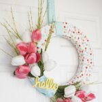 BEAUTIFUL (and simple) Hello Spring Wreath tutorial - this is the perfect craft to make and display on your front door or in your home.
