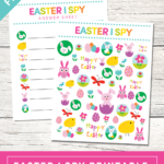 FREE Easter I Spy Printable - a super cute printable and game for the kids to play for Easter parties or even Easter Sunday!