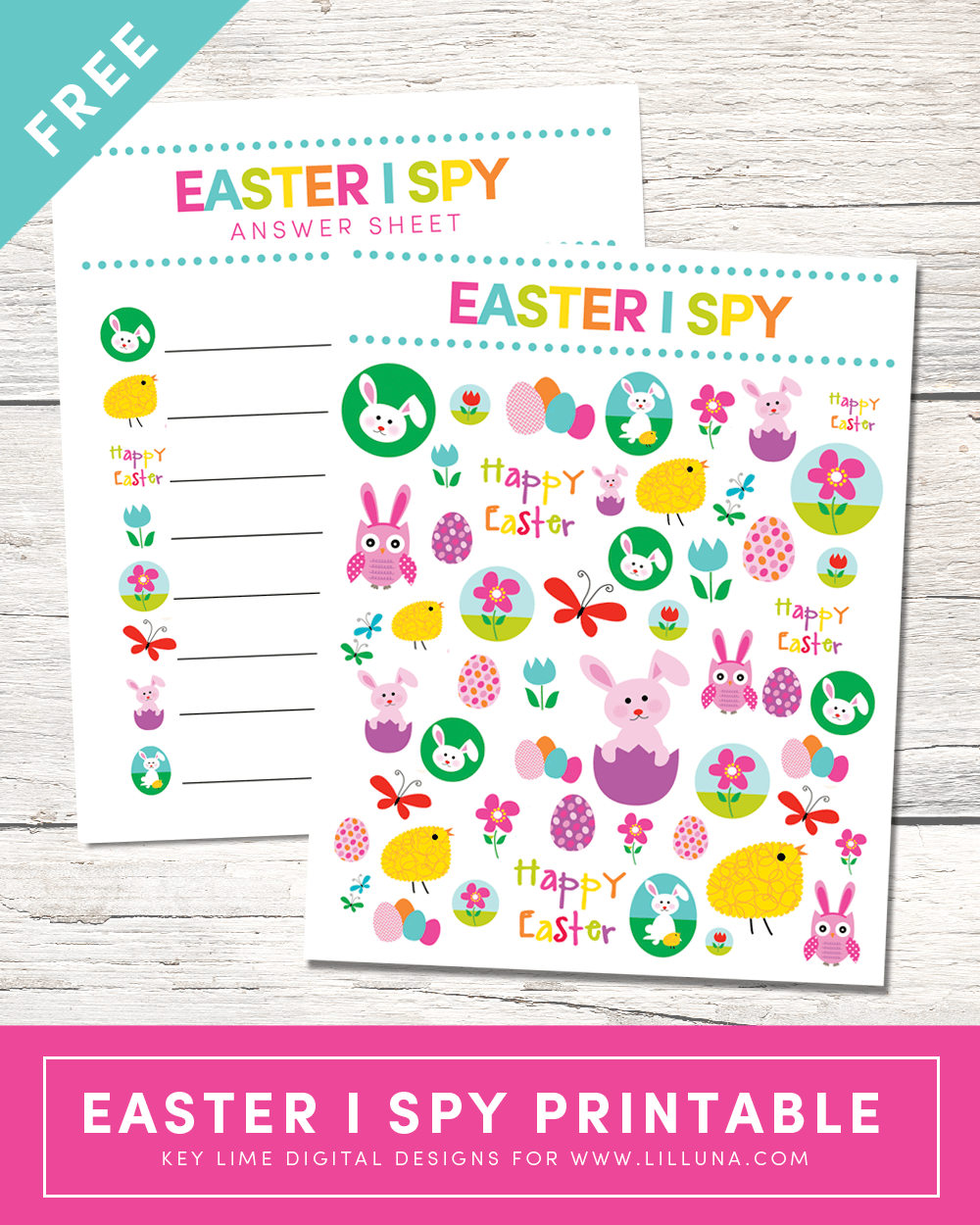 FREE Easter I Spry Printable - a super cute printable and game for the kids to play for Easter parties or even Easter Sunday!