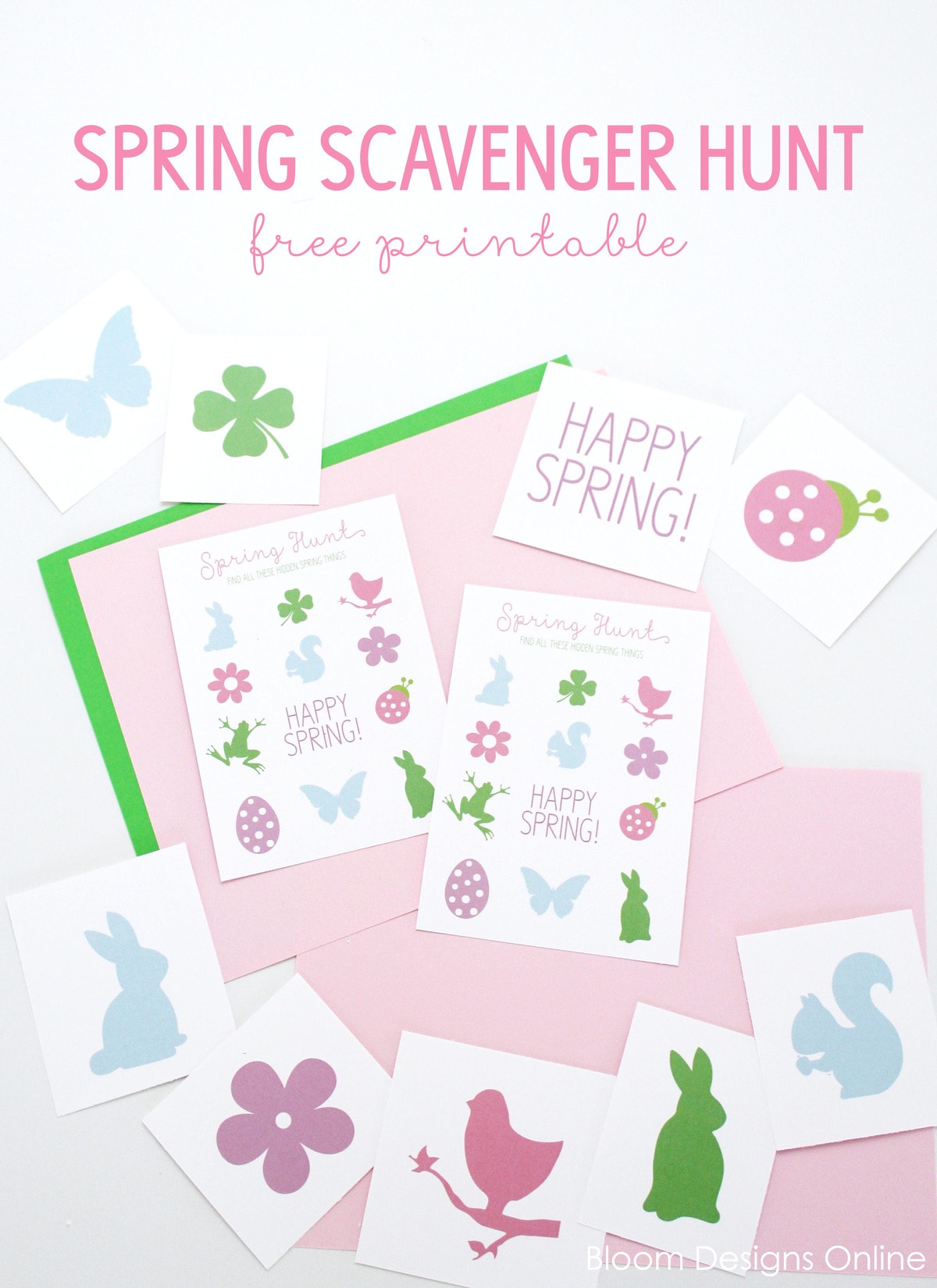 FREE Spring Scavenger Hunt printable - a fun and simple activity for the kids to do in the Spring or even inside on a rainy day!