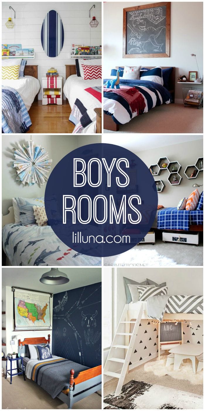 A roundup of lots of great boys rooms designs. See it on { lilluna.com }!