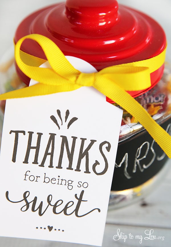 A roundup of 20+ Teacher Appreciation Gifts - lots of great crafts and FREE printables to make for the perfect gift for all those awesome teachers!! { lilluna.com }