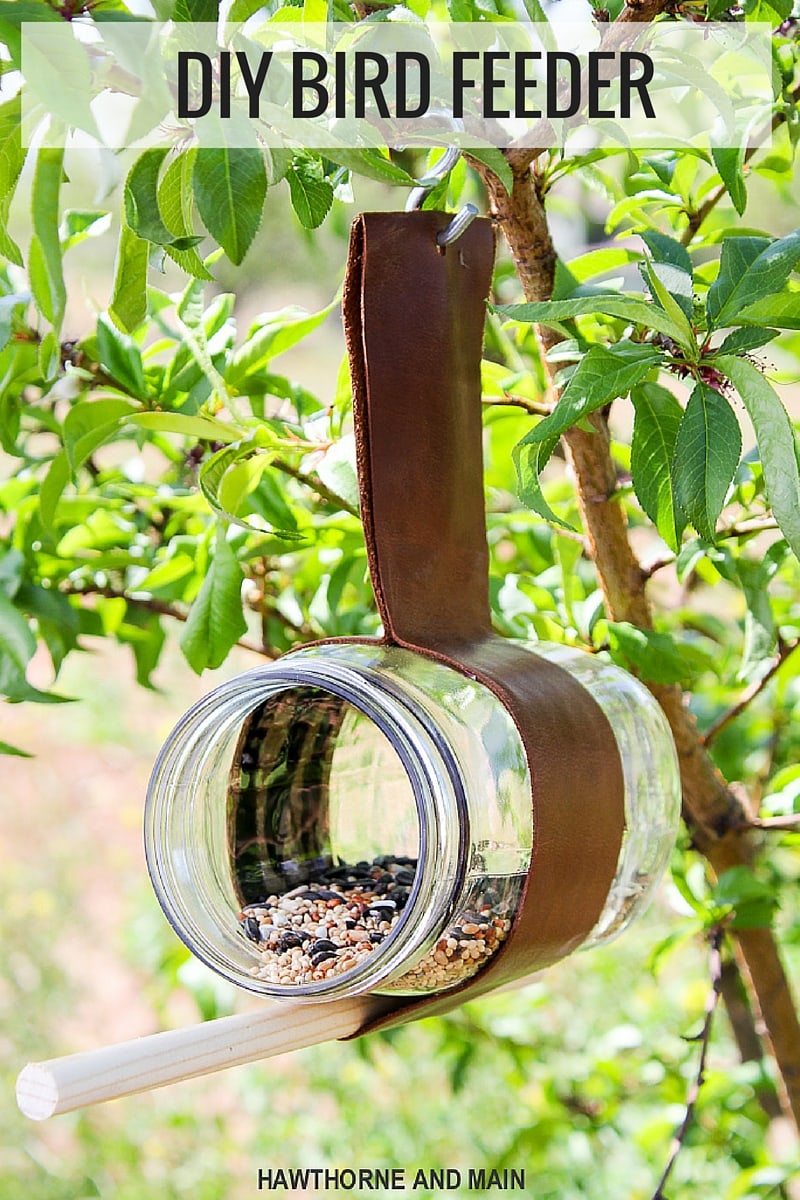 Check out this easy DIY Bird Feeder. What a fun way to get the kids outside and excited about seeing birds and only requires a few supplies. This one looks like a great project! 