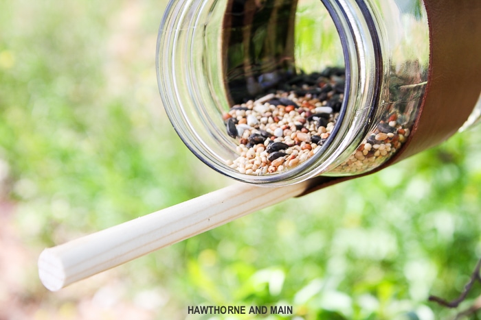 Check out this easy DIY Bird Feeder. What a fun way to get the kids outside and excited about seeing birds and only requires a few supplies. This one looks like a great project!