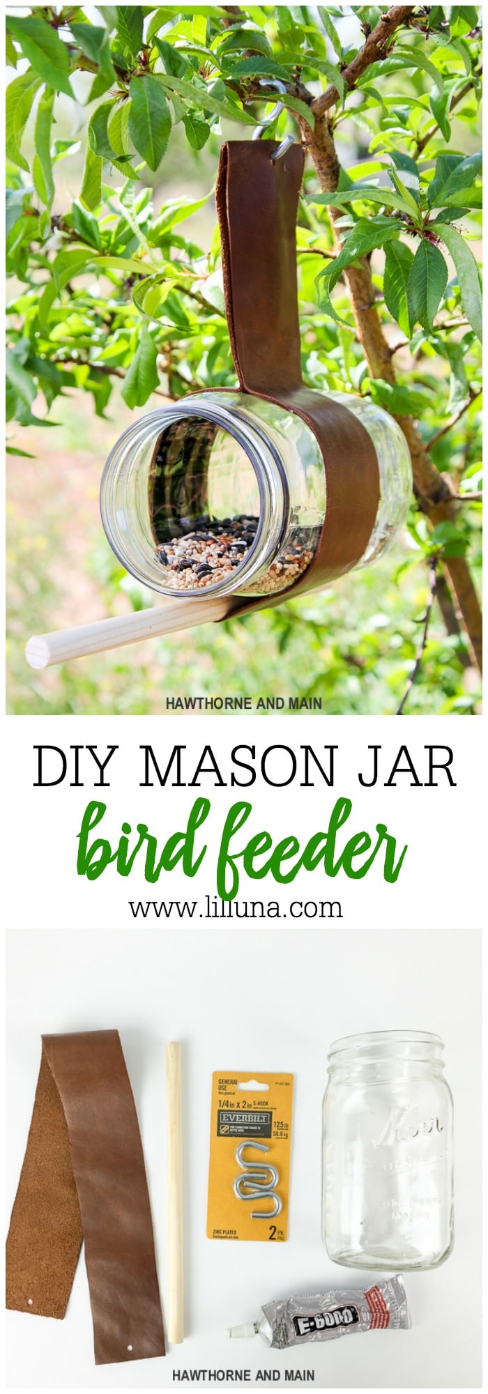 Check out this easy DIY Bird Feeder. What a fun way to get the kids outside and excited about seeing birds. This one looks like a great project! 