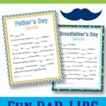 Father's Day Printable Fun Dad Libs - print out these fun Dad-Libs for your kids to fill in and give do Dad and Grandpa for Father's Day! { lilluna.com }
