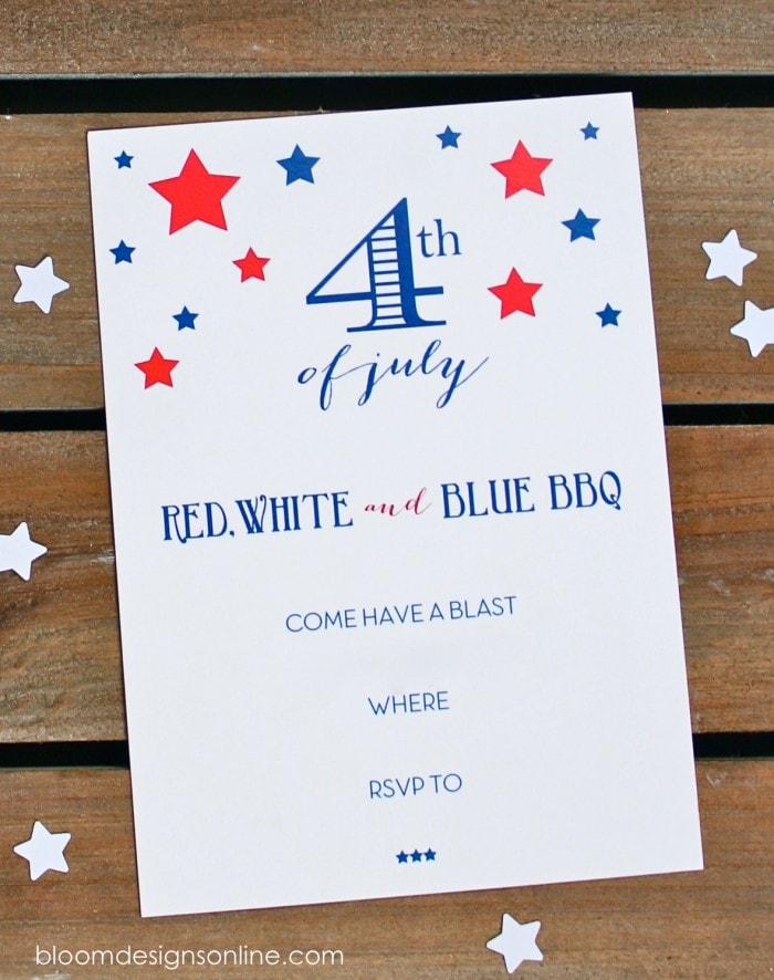 bbq invite fourth of july