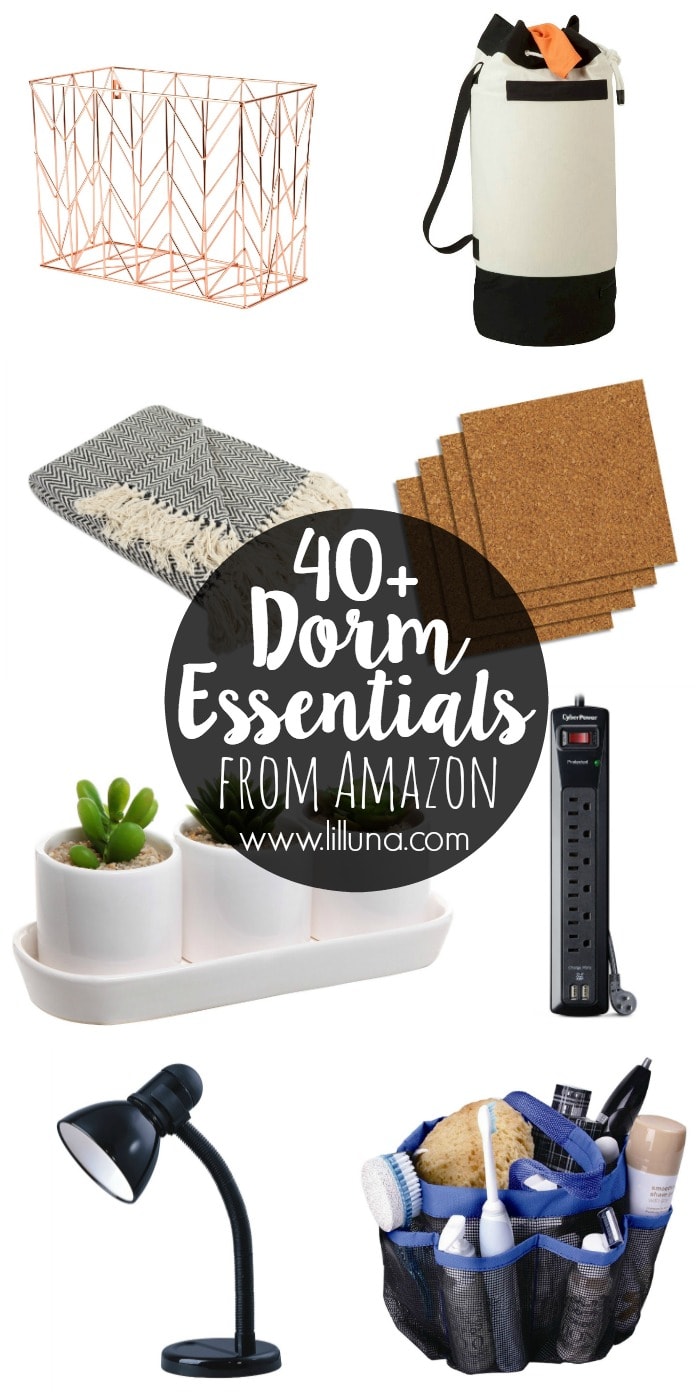 40+ Dorm Essentials from Amazon - skip the department store hopping and get all your college essentials from Amazon! We put together an ultimate collection of dorm necessities - see it on lilluna.com!!