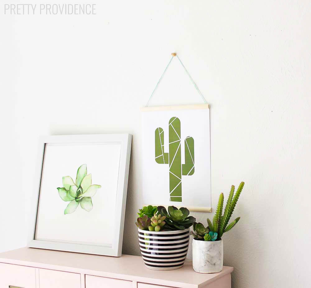 FREE Geometric Cactus Printable - perfect to display in any room of the house!