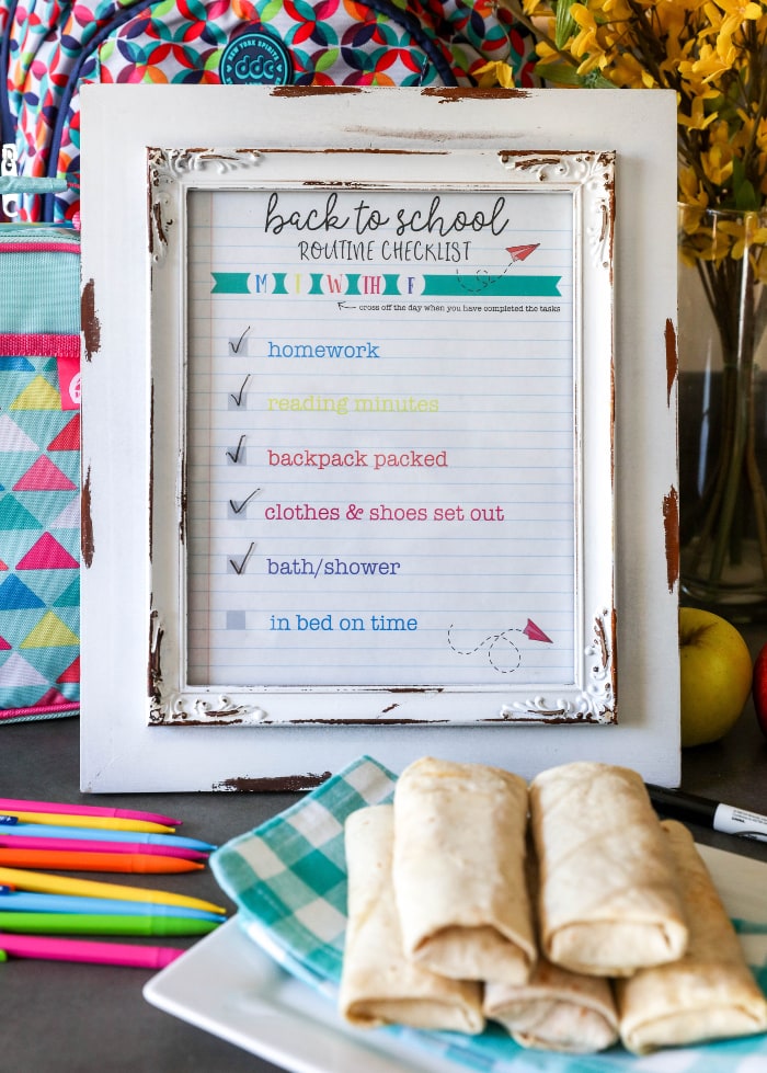 Back To School Routine Checklist