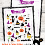 FREE Halloween I Spy Printable Game for kids - a fun activity for Halloween parties or classroom Halloween activities.