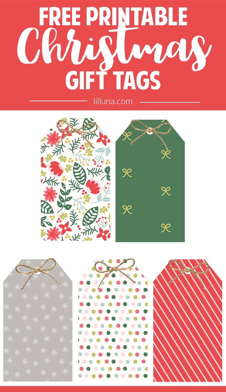 FREE printable Christmas Gift Tags - perfect for all your holiday gift giving!