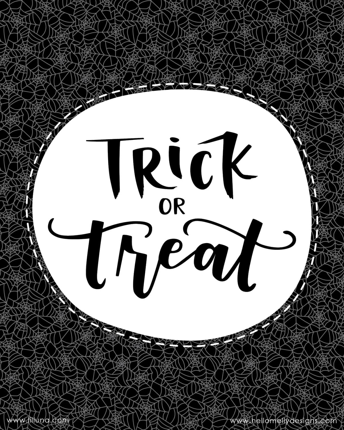 Free Trick or Treat Halloween Printables - perfect to display in your home or even for parties!