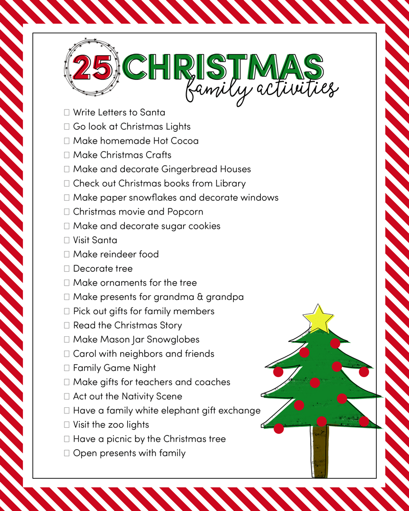 25 Christmas Family Activities