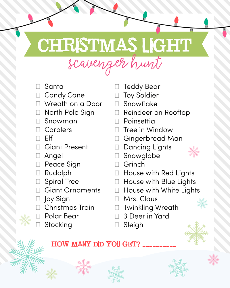 Christmas Light Scavenger Hunt Let's DIY It All With Kritsyn Merkley