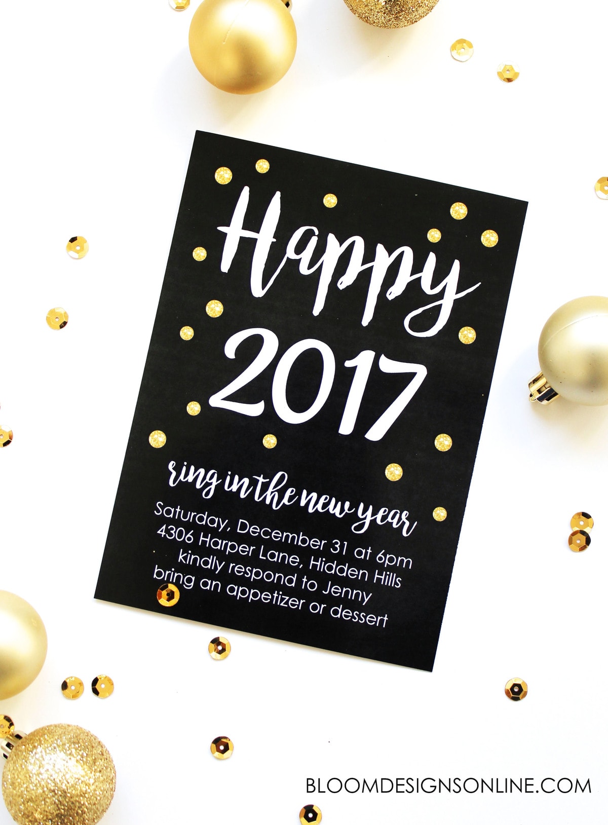 A great party starts with a great invitation! Use this Editable New Year's Invitation to help plan your amazing party. Just download and edit!