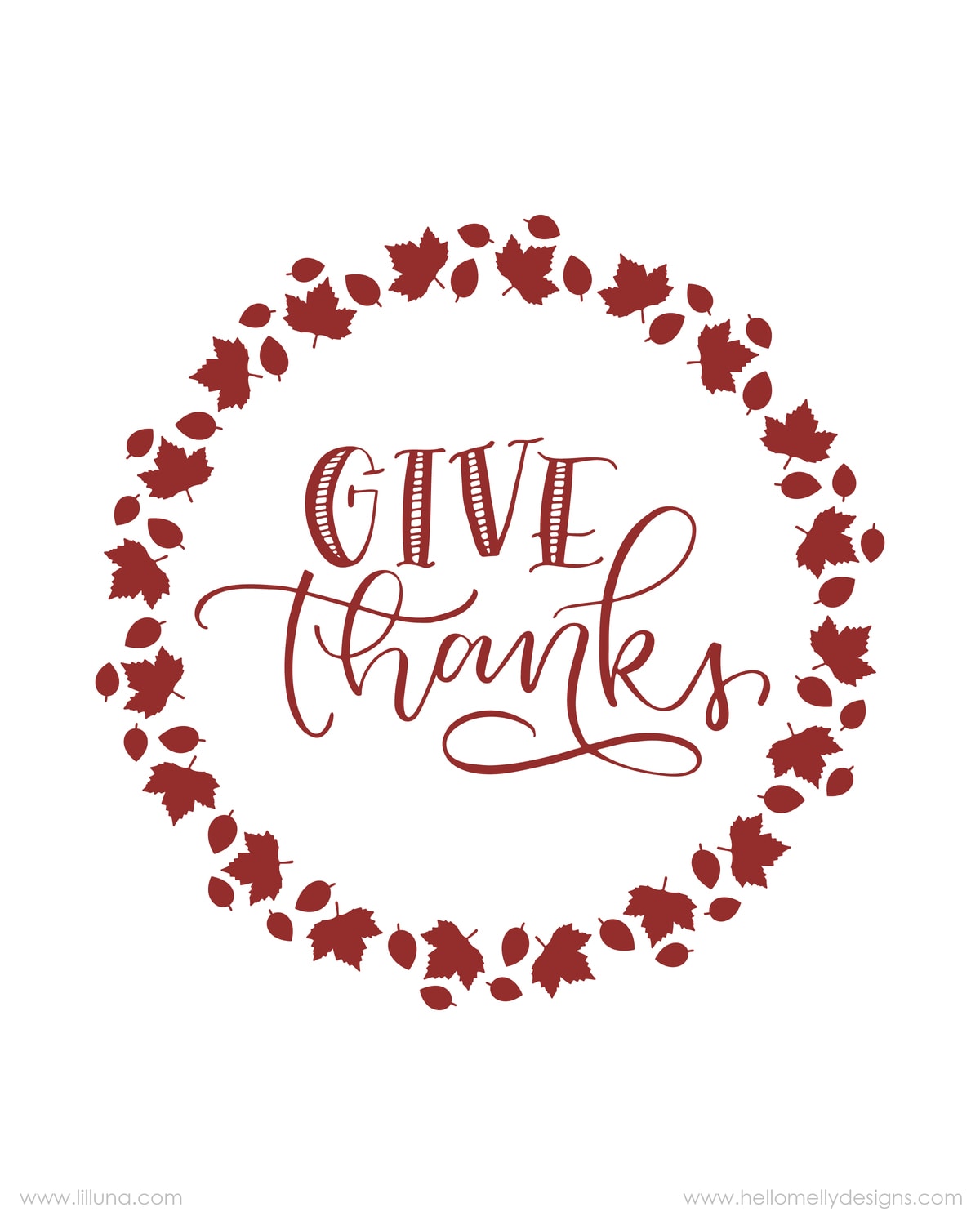 Give Thanks Printable – Let's DIY It All – With Kritsyn Merkley