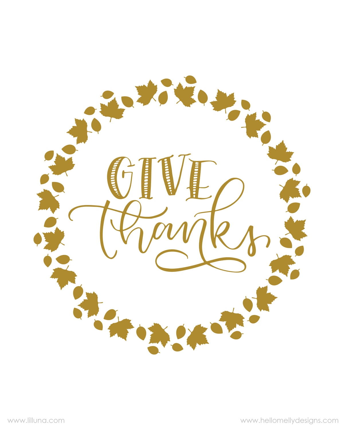 Give Thanks Printable – Let's DIY It All – With Kritsyn Merkley