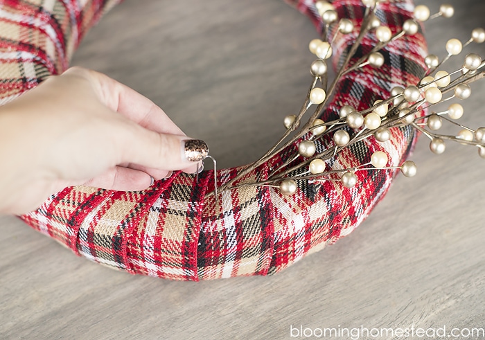 DIY Elegant Christmas Wreath by Blooming Homestead - make a beautiful, personalized wreath for the holidays, using just a few simple supplies!!